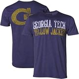 My U Georgia Tech Yellow Jackets Heather Slate Blue Literality T-shirt