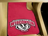 Wisconsin Badgers 24 x 18 2 Piece Car Floor Mat Set