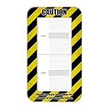 スイッチプレート カバー おもしろ CAUTION ワイド型1連用
