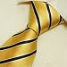 Gold striped silk ties for men black stripes anniversary gifts formalwear silk neck tie T7085