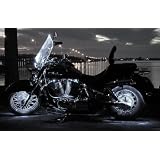 Super White Motorcycle LED Neon Accent Lighting Kit with 10 Chrome LED Light Pods by Pivotal Powersports