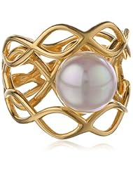 Majorica Lacy Gold Ring, Size 8
