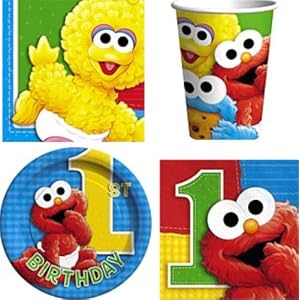 Elmo 1st Birthday Party Supplies for 16 Guests by 
