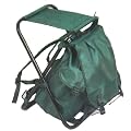 GREEN FOLDING BACKPACK STOOL CHAIR