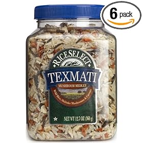 RiceSelect Texmati-Mushroom and Vegetable Medley Rice Blend, 12.7-Ounce Jars (Pack of 6)