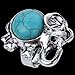 YAZILIND Vintage Lively Big Ring Round Rimous Elephant Shape