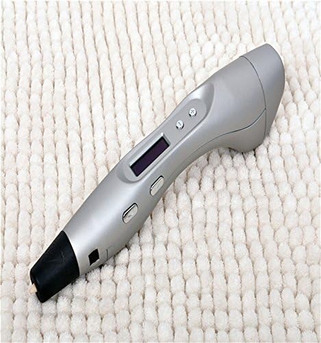 Huibao 3d Pen 2015 Third Generation New Updated Awesome Design Model Stereoscopic Printing Pen with Large LED Screen &amp; 3 Packs of 1.75mm Filaments Different Colors Printer for 3d Drawing Craft Purple Metallic (Silver Metallic)