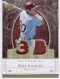 2007 Upper Deck Premier Patches Dual Gold #MS - Mike Schmidt - Philadelphia Phillies - Serial #d 11/48 - Game Used Jersey Swatch