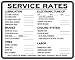 Auto Repair and Service Rates Signs - 30x24
