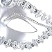 Venetian Style Silver Eye Costume Masquerade Mardi Mask