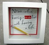 Hallmark Shadow Box SED6060 Never Confuse Having A Life..... Shadow Box