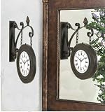 Antique British Railway Train Station Clock Double Sided