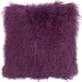 Mongolian Sheepskin Purple Throw Pillow