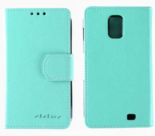 Sirius Premium Quality PU Leather Wallet Jelly Case Cover For Samsung Galaxy S ii 2 S2 Skyrocket AT&amp;T I727 (Mint)