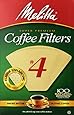 Melitta Cone Coffee Filters, Natural Brown, No. 4, 100-Count Filters (Pack of 6)