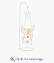 Vintage Crystal Drop Candle Holder Hanging With Stand