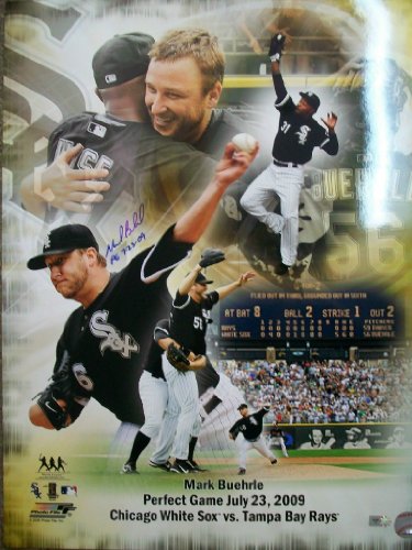 MLB Chicago White Sox Mark Buehrle 16x20 PG 7-23-09 Collage Autographed Photo