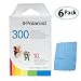 Polaroid PIF-300 Instant Film for 300 Series Cameras- 6 Packs + DBROTH Fiber Cloth