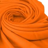 70 Pashmina And 30 Silk Shawl With Tassels Fringes In Gold Fish Color orange
