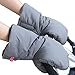 Mightyhand Extra Thick Stroller Hand Muff Winter Waterproof Anti-Freeze Gloves for Parents and Caregivers (Gray)