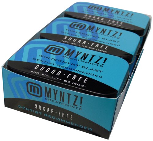 Myntz Wintermynt Blast Breathmints,Sugar Free 1.75-Ounce Containers (Pack of 12)