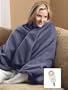 Sunbeam Fleece Throw Royal Cuddle Up Electric Heated Warming Heating Blanket, Lagoon Blue