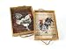 Pack of 4 Country Bistro Wooden Rooster Serving Trays with Rope Handles