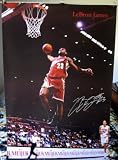 LeBron James slamdunk POSTER 23.5 x 34 Cleveland Cavaliers basketball star in action (sent from USA in PVC pipe)