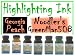 Noodlers Highlighter Fountain Pen Ink - Georgia Peach (Red-Orange)