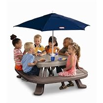 Little Tikes Fold 'N Store Table with Market Umbrella