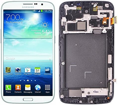 For Samsung Mega 9200 LCD Screen Replacement with Frame White,For Samsung Health(TM)LCD Display Touch Digitizer Screen Replacement Assembly for Samsung Mega I9200 I9205 I527 6.3 inch