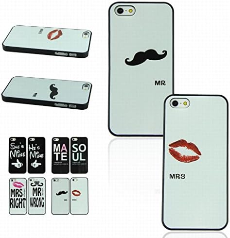 CXB1983 Fashion 2 x Cute Lovers Couple Hard Protective Case Cover For iPhone 5 5S (4)