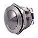 Momentary Push Button Switch, URTONE UR195, 1NO SPST DC 30V AC 250V 3A Stainless Steel Metal Shell Suitable for 19mm 3/4