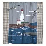 Patch Magic 72-Inch by 72-Inch Lighthouse By Bay Cz Shower Curtain