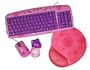 iConcepts 13197 Mouse, Keyboard and Mousepad Kit (Pink)