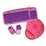 iConcepts 13197 Mouse, Keyboard and Mousepad Kit (Pink)