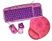 iConcepts 13197 Mouse, Keyboard and Mousepad Kit (Pink)