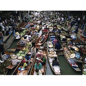 Floating Market, Near Bangkok, Thailand, Southeast Asia Photographic Poster Print