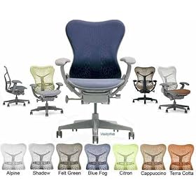 Herman Miller Mirra Chair, Latitude, Color - Blue Fog