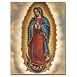Our Lady of Guadalupe - Canvas Transfer Linen Print Wrapped around the Sides - 15.5"x12"x2"