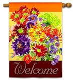 Fall Flowers Decorative Flag (Regular Size)