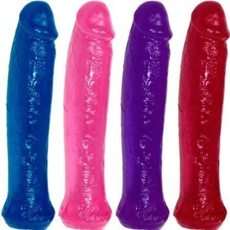 OptiSex Straight Waterproof Jelly Dong, 8 Inch, ASSORTED COLOR (Quantity of 1) by OptiSex