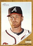 2011 Topps Heritage Baseball Card # 63 Tommy Hanson - Atlanta Braves - MLB Trading Card in Screwdown Case