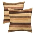 Set of 2 Sandscape Knife Edge Pillows - Mocha (18x18")