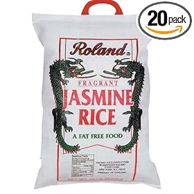 Roland Premium Jasmine Rice from Thailand, 20-Pound Bag