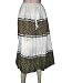 Bollywood Designer Multi-colored Floral Printed White Crinkle Cotton Knee Length Skirt 29"length Free Shipp