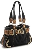 Marc Black Leather ''Belted Wesley'' Satchel
