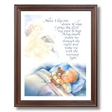Boy Bed Prayer Religious Kids Room Picture Framed Art Print