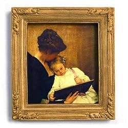 The End of the Day - Gold Frame Magnet with pop-out easel (2-3/4" x 2-1/2")