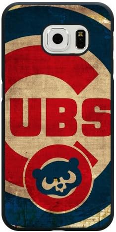 Galaxy S6 Edge Case, Onelee(TM) MLB Chicago Cubs Samsung Galaxy S6 Edge Case [Black Hard Plastic]